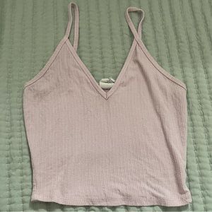 light pink crop tank top